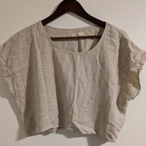 Sozy- Clara crop top, Natural, L